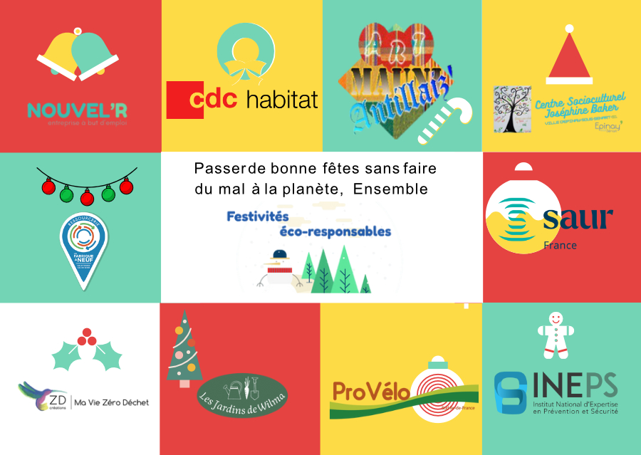 rouge jaune vert art de noël carte